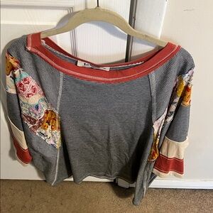 Three Bird Nest Multicolor Patchwork Blouse